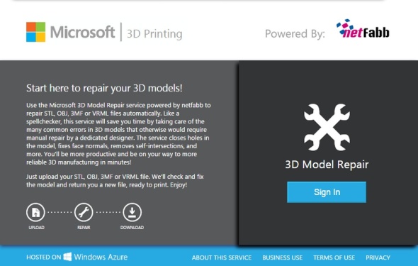 Potřebujete-li opravit 3D model ve formátu STL, OBJ, 3MF či VRML před aditivní výrobou, můžete vyzkoušet bezplatnou službu Microsoft 3D Printing využívající softwaru od Netfabbu