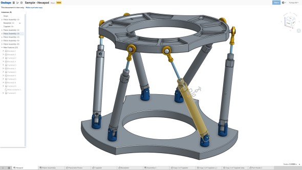 OnShape běží přímo v okně prohlížeče a nabízí nejen modelování dílů, které umí exportovat pro 3D tisk, ale také práci s celými mechanickými sestavami