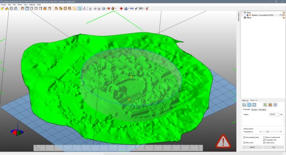 Například u vlastního povrchového reliéfu připraveného v aplikaci Autodesk Memento jsme využili vygenerovaného válce k ořezu okrajů