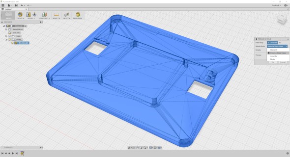 Povrchovou síť 3D modelu importovaného do prostředí Fusion 360 můžete snadno přepočítat dle vybraných pravidel…