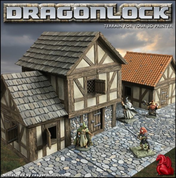 Druhá generace modulárního systému Dragonlock 2 vznikla i díky podpoře fanoušků na Kickstarteru, přesouvá hráče z podzemí do kulis středověkých měst (foto: Tom Tullis via Kickstarter)